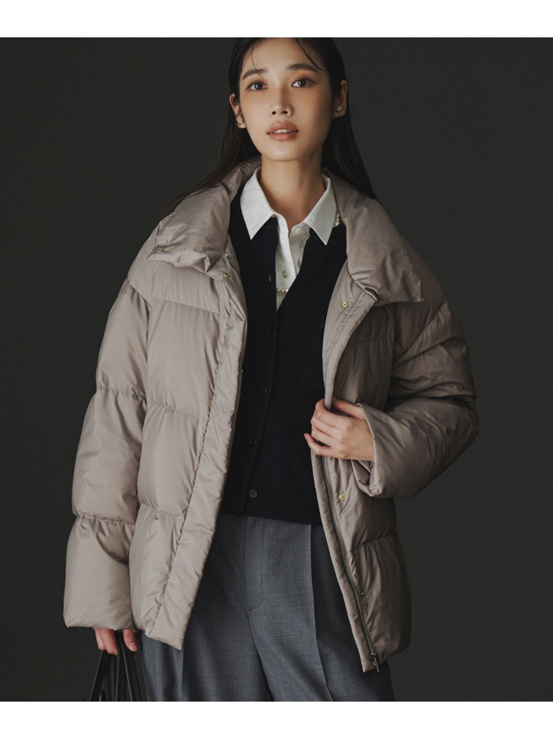 【SALE／30%OFF】【Oggi掲載】シレータフタ ハイネック ショート ダウンコート 23区 S ニジュウサンク ジャケット・アウター ダウンジャケット・ダウンベスト グレー ブラウン ブラック【RBA_E】【送料無料】[ Fashion]
