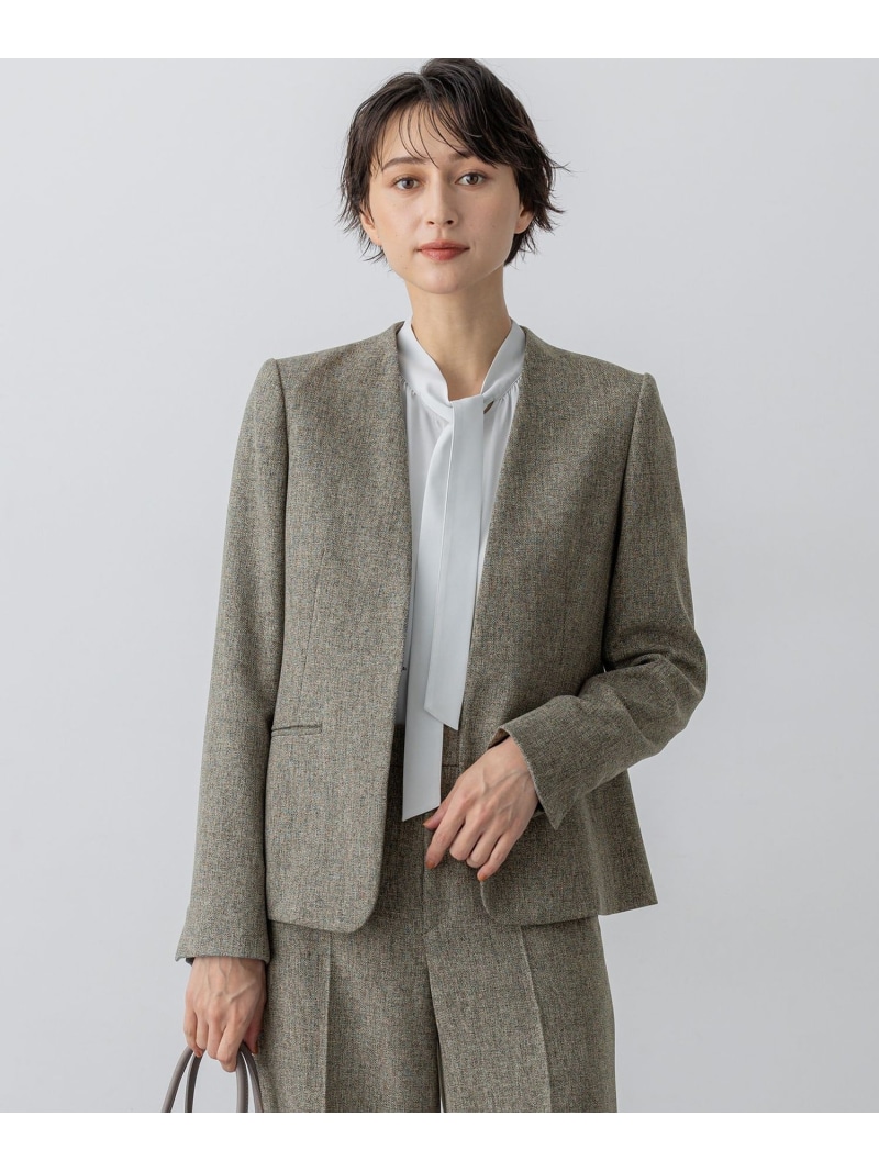 楽天市場】【SALE／30%OFF】【洗える】ウールライクカルゼ ノーカラー