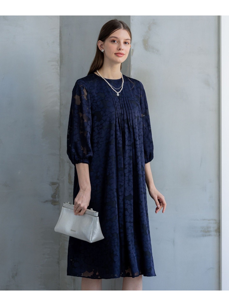 【SALE／30%OFF】【APPLAUDIR】フラワーサテンオパール ドレス 23区 L ニジュウサンク ワンピース・ドレス ドレス ネイビー ブルー【RBA_E】【送料無料】[ Fashion]