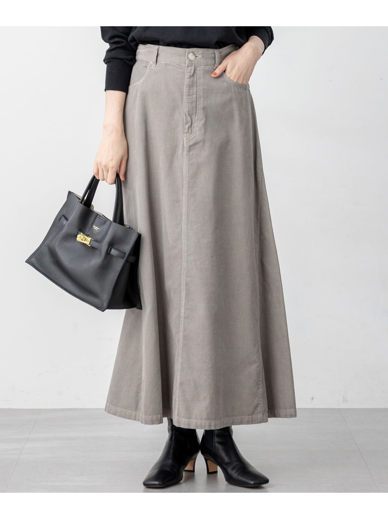 【SALE／20%OFF】【Oggi11月号掲載/洗える】コットン コーデュロイ スカート 23区 S ニジュウサンク スカート ロング・マキシスカート ブラック【RBA_E】【送料無料】[ Fashion]｜23区 店