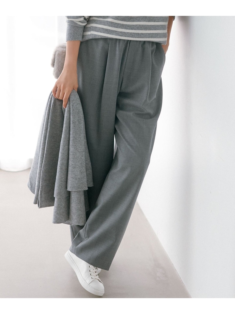 【SALE／50%OFF】ナチュラルストレッチサキソニー バレル パンツ 23区 ニジュウサンク パンツ その他のパンツ ネイビー ホワイト グレー【RBA_E】【送料無料】[ Fashion]