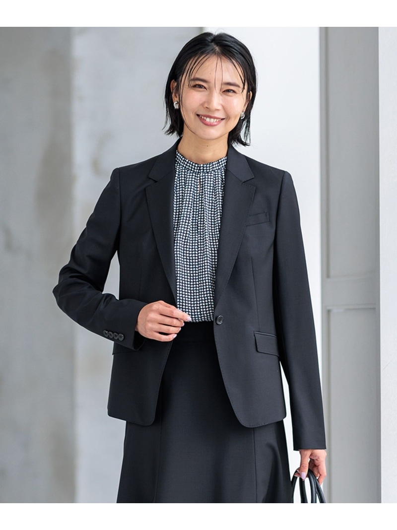 【新色加えること/セットアップ相応う】ラフィーネウール 一往釦 上衣 23区 L ニジュウサンク ジャケット・アウター テーラードジャケット・ブレザー 黒いこと 米国海軍 薄墨色【貨物輸送無料】[ Fashion]