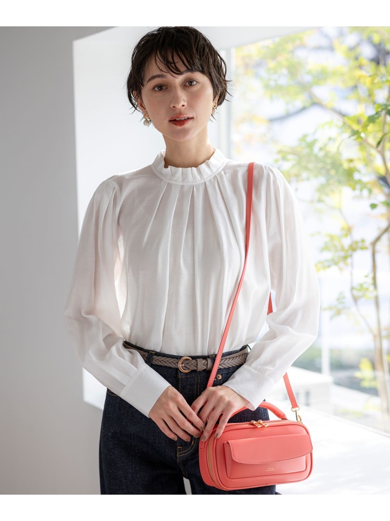 【VERY掲載】TRオーガンジー 2WAY ボウタイブラウス 23区 ニジュウサンク トップス シャツ・ブラウス ホワイト ネイビー【送料無料】[ Fashion]