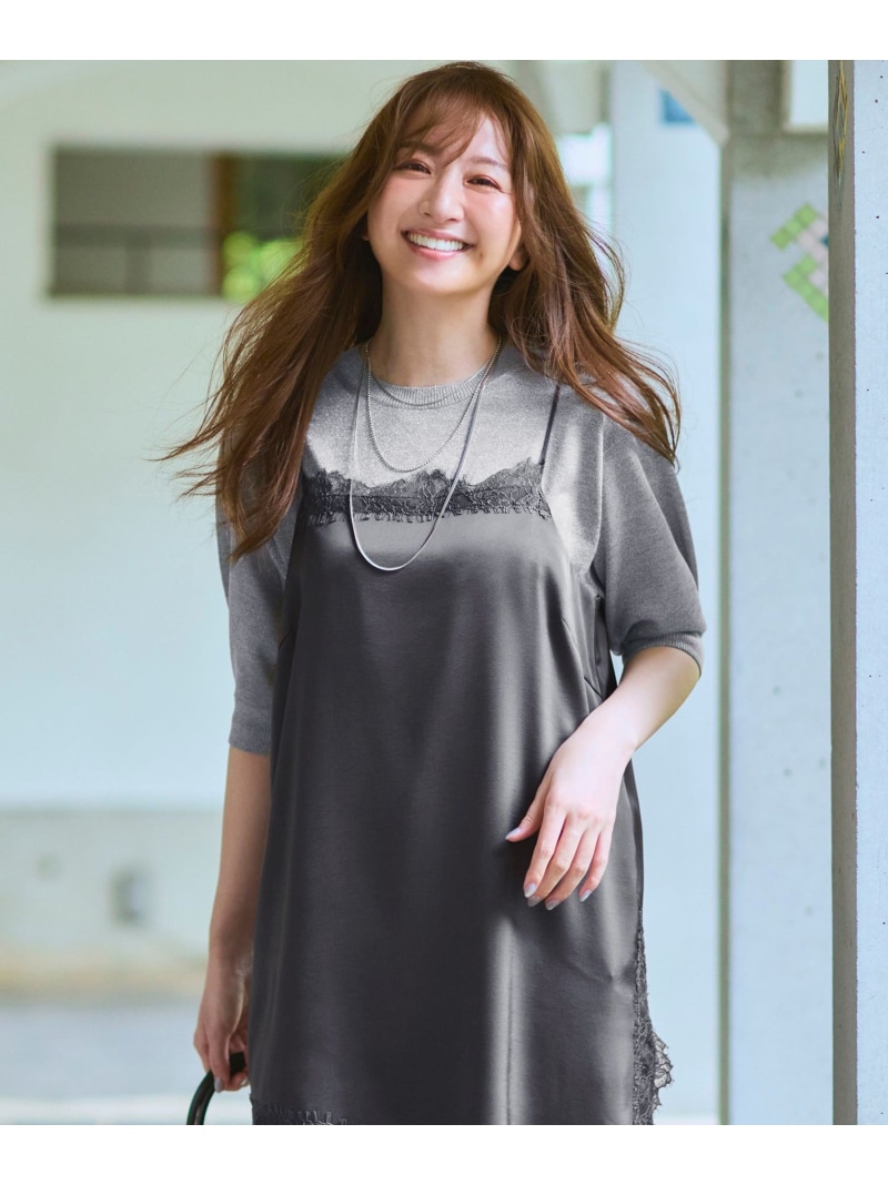 オータムメタリック パフスリーブ ニット Tシャツ 23区 ニジュウサンク トップス ニット シルバー ピンク ゴールド【送料無料】[ Fashion]｜23区 店