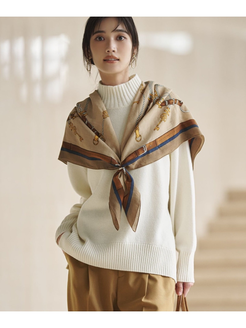 【見上愛さんコラボカラー/Oggi掲載】カシミヤブレンド ハイネック ニット 23区 ニジュウサンク トップス ニット グレー ホワイト ベージュ グリーン【送料無料】[ Fashion]