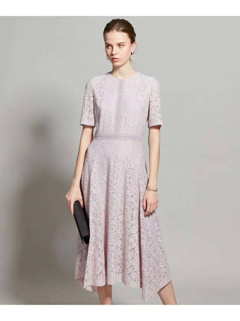 出産祝い Rakuten Fashion Applaudir ランダムヘムレースワンピース ネイビー 送料無料 グリーン パープル ワンピースその他 ワンピース ニジュウサンク L 23区 Ah58 Bronze Qa