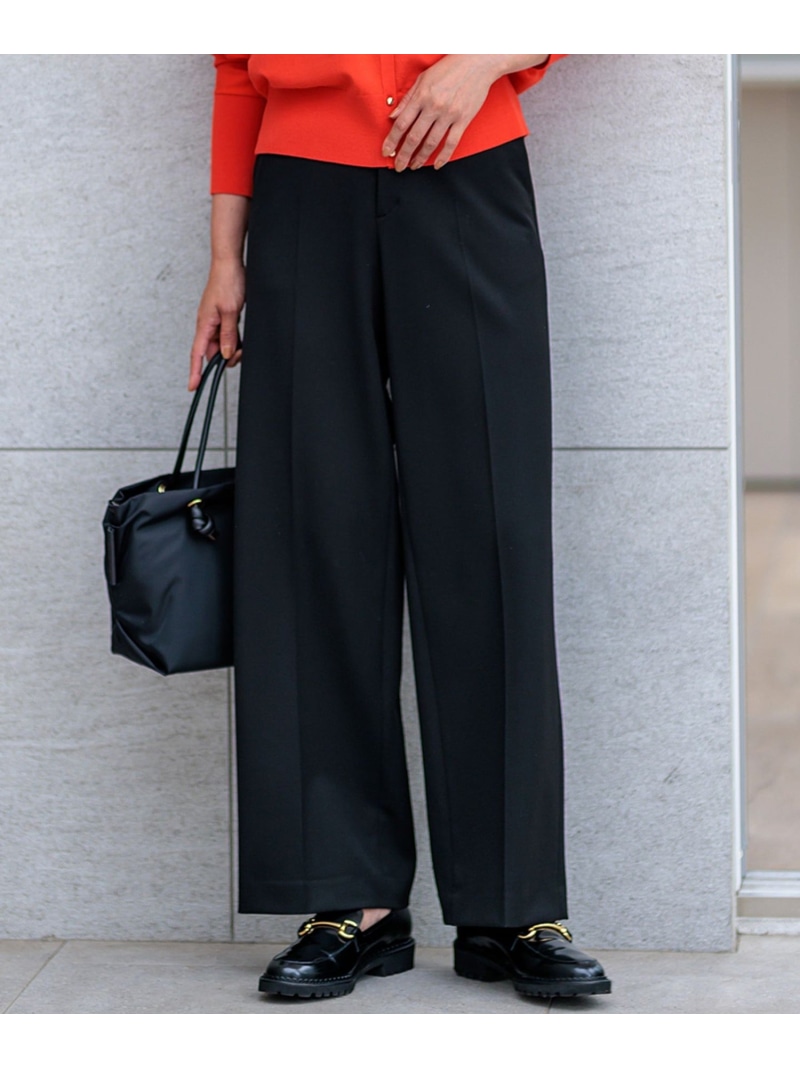 【CLASSY.2月号掲げる/洗える】TRストレッチギャバ 広広としたズボン下 23区 L ニジュウサンク ズボン下 余分の物のズボン下 薄墨色 赤銅色 白いこと 黒いこと 米国海軍【貨物輸送無料】[ Fashion] パンツ-ボトムス-レディースファッション