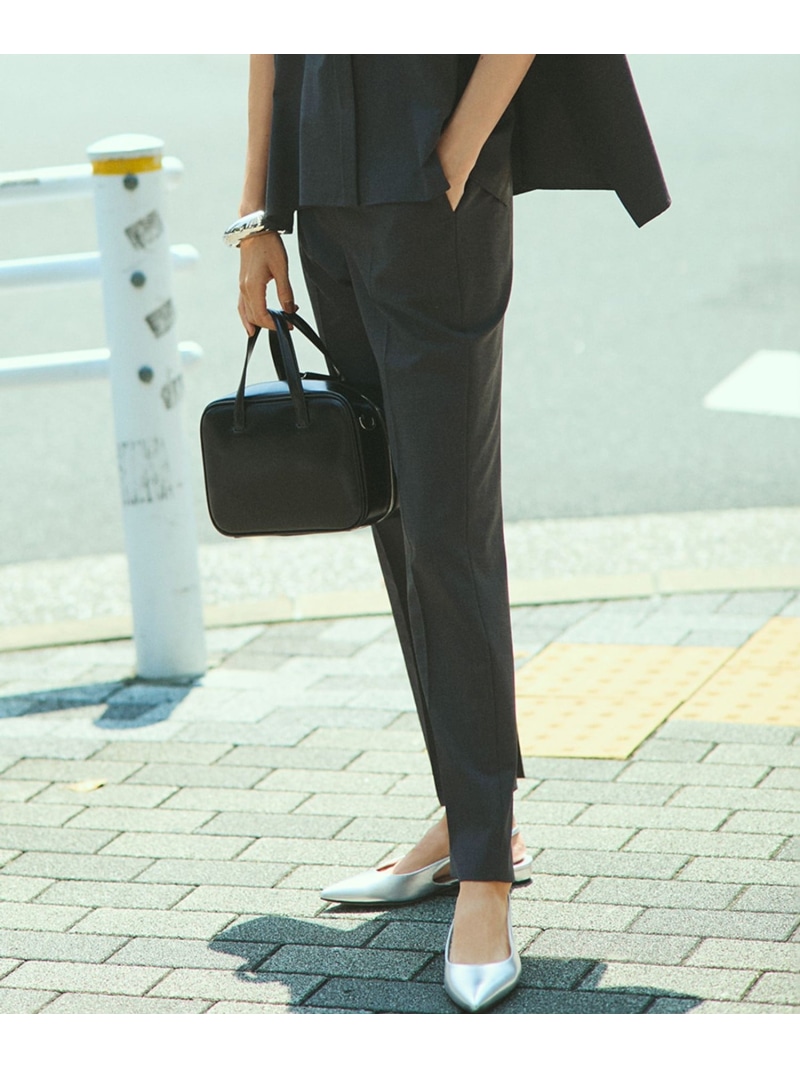 【洗える】TWマットクロス スティック パンツ 23区 L ニジュウサンク パンツ その他のパンツ ブラウン グレー【送料無料】[ Fashion] 7,420円