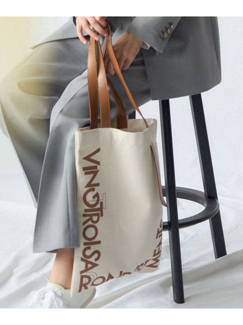 【Oggi掲げる】VINGT-TROIS ロゴタイプ トートバッグ 23区 ニジュウサンク 御徒面子 トートバッグ 赤銅色 黒いこと 赤いこと【貨物輸送無料】[ Fashion]