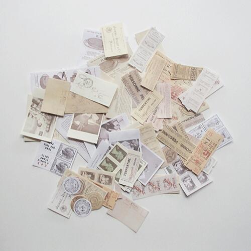 楽天市場】【レトロ素材 コラージュ シール 素材紙 ロール】チケット