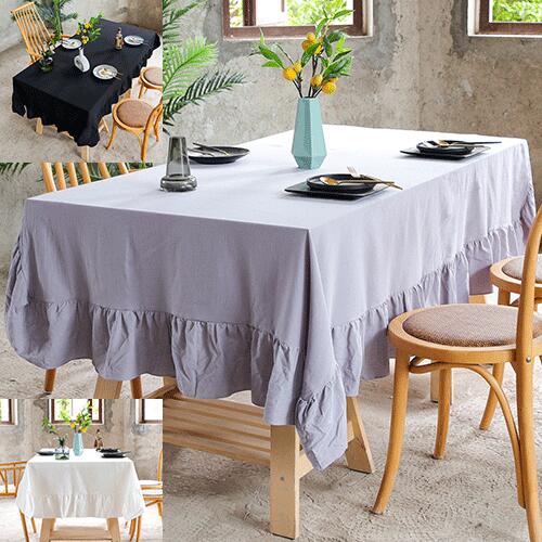 楽天市場】【テーブルクロス フリル 全3色】フレンチ 洗える おしゃれ