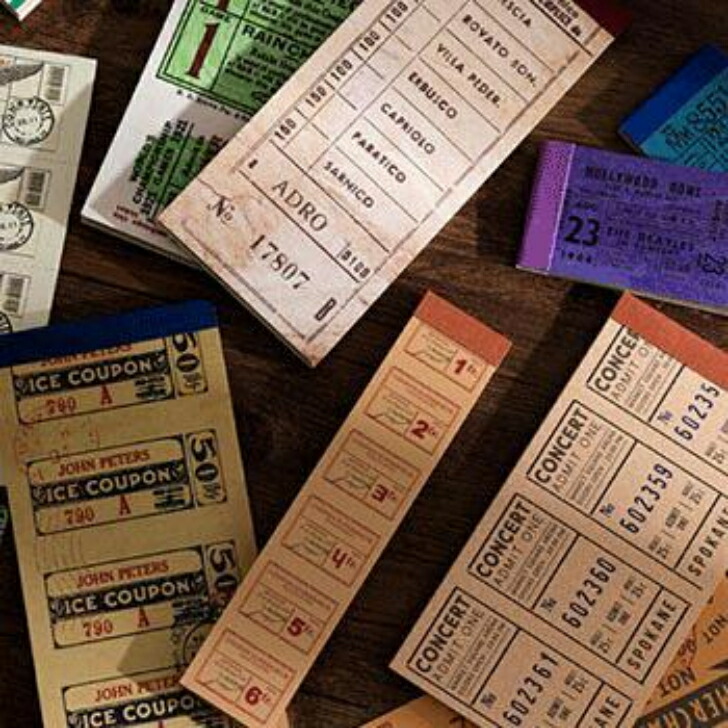 楽天市場】【レトロ素材 コラージュ シール 素材紙 ロール】チケット