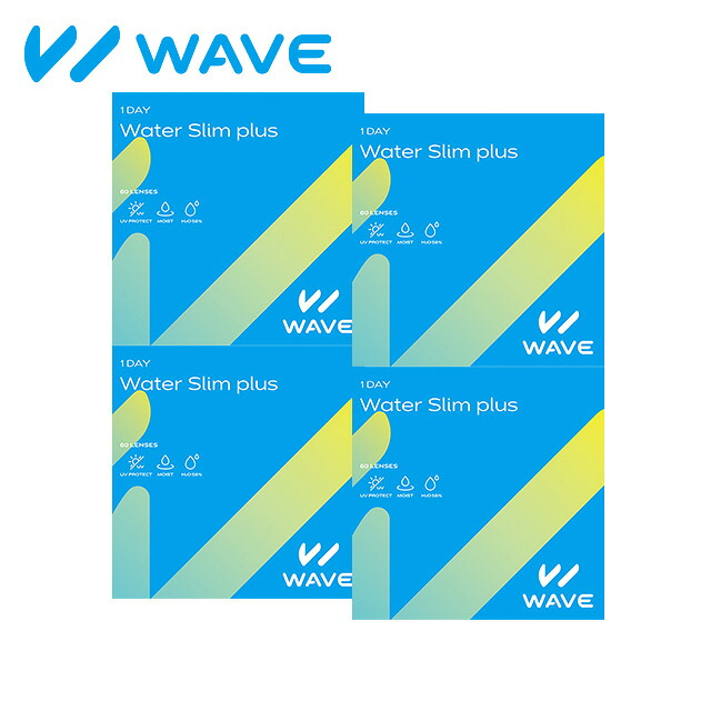 コンタクトレンズ 壱デー 連繋 WAVE壱デー お水か細い plus 60枚入り口・入口 ×4箱仕掛ける WAVE 1day 1日使い捨て