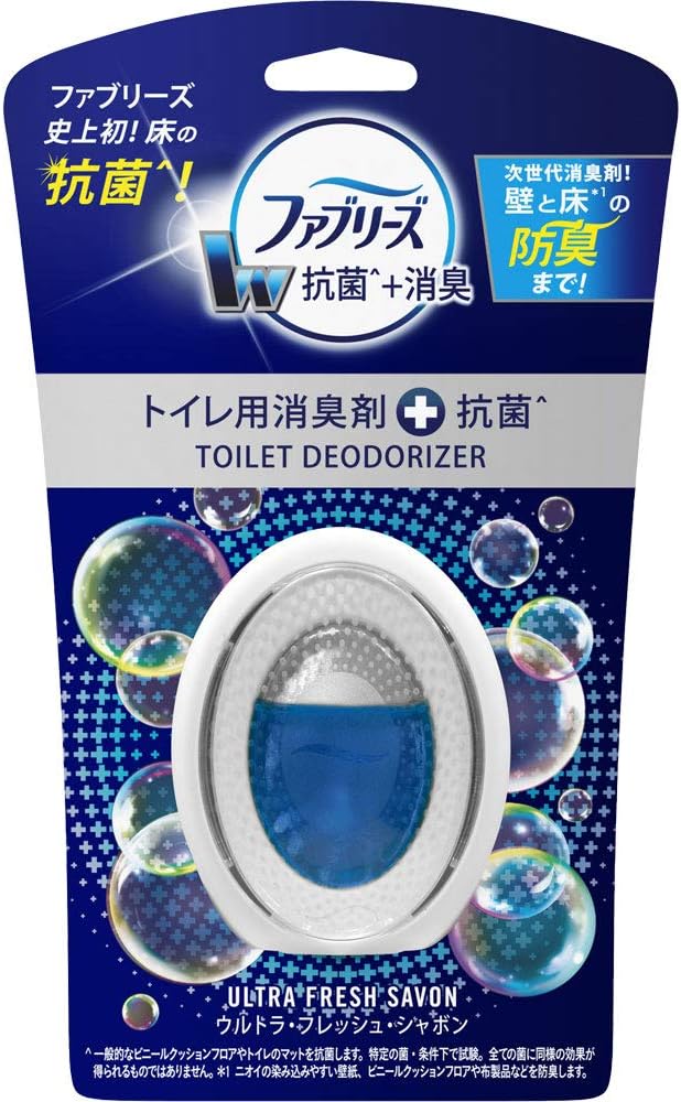 【6個セット】P&G ファブリーズＷ消臭 トイレ用消臭剤＋抗菌 6ml×6個 ウルトラ・フレッシュ・シャボン 置き型
