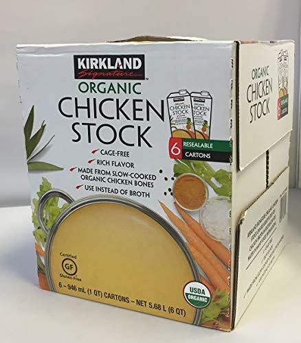 カークランド オーガニック チキンストック 946ml×6本　鶏だし 出汁 KIRKLAND SIGNATURE ORGANIC CHICKEN STOCK