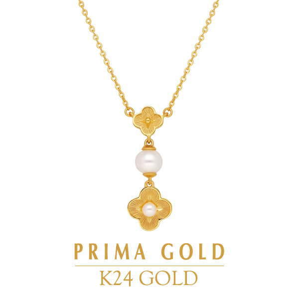 24K パール リボン ☆ ペンダントトップ ☆ 純金 プリマゴールド K24 24K パール リボン ☆ ペンダントトップ ☆ 純金 プリマゴールド K24