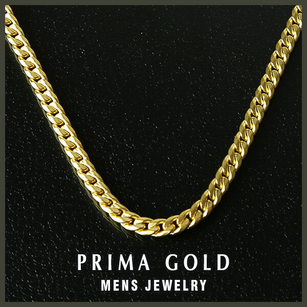japan gold cut 8 necklace jewelry Prima Gold Kihei cut gold Japan: six Men's chain