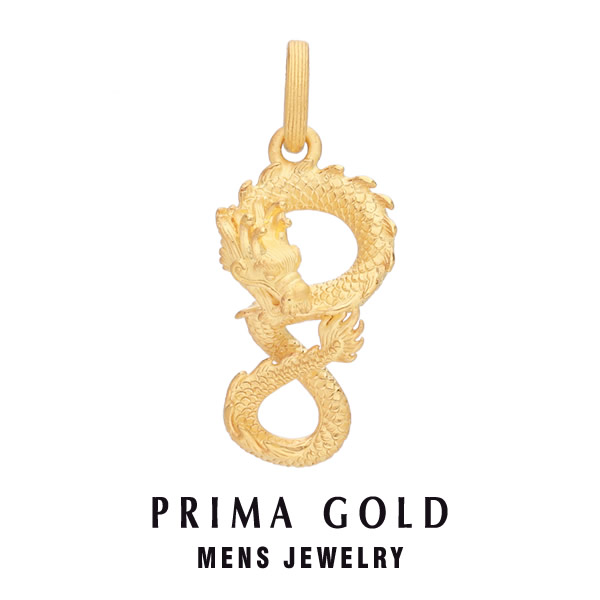 PRIMA GOLD 純金 メンズ 龍モチーフ 純金ペンダント（ネックレス紐付き）ジュエリー イエローゴールド K24 24金 ジュエリー アクセサリー 正規品 送料無料｜純金PRIMAGOLDオフィシャル店 168,000円