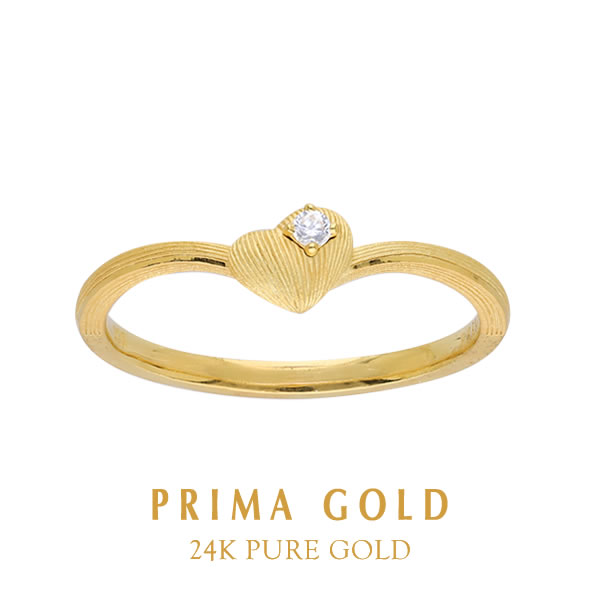 24kゴールド ハート型 リング1.9g 楽天市場】純金 指輪 永遠 ハートモチーフ リング レディース 女性
