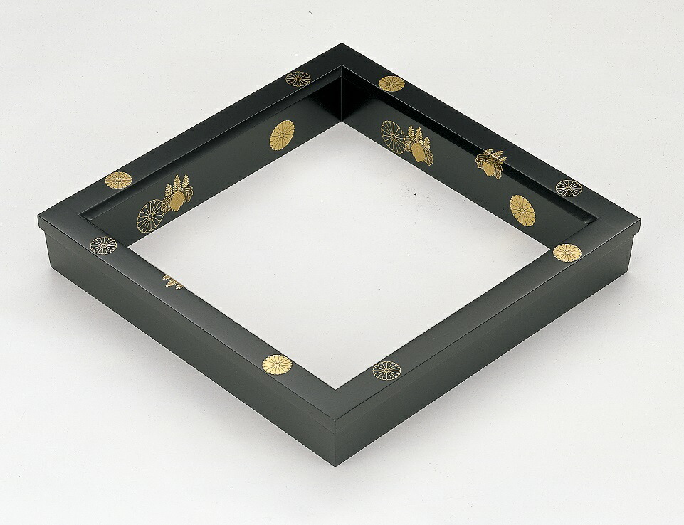 茶道具　蒔絵炉縁　村田宗覚　真塗 楽天市場】【茶器/茶道具 炉縁】 真塗り 駒つなぎ 村田宗覚作 : いまや