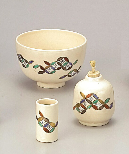 【茶道具】茶碗三点セット仁清　破七宝　香泉作（化粧箱）｜にしかわ茶道具 9,716円