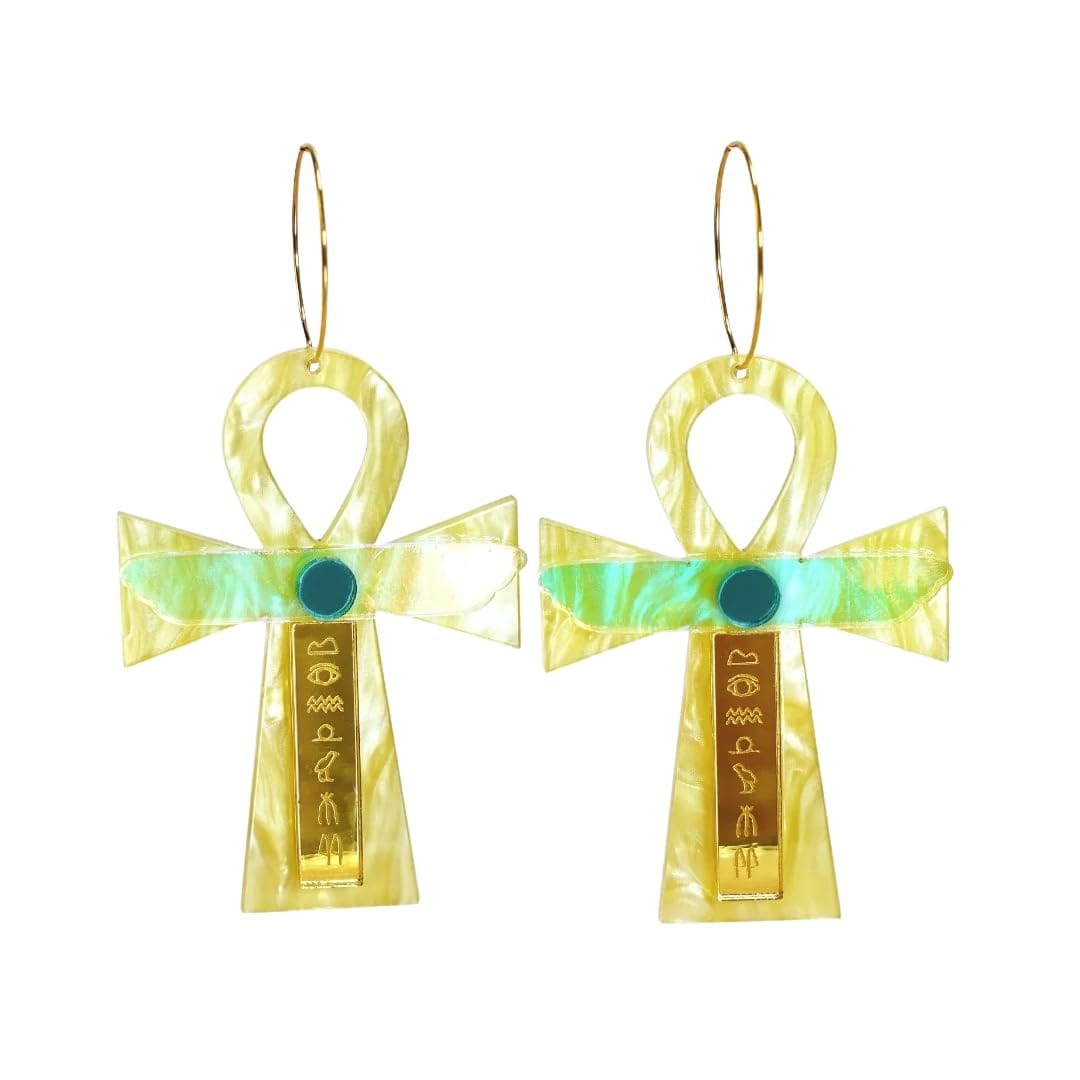 Egypt Ankh Cross Earrings エジプト アンク クロス 十字 ピアス セット オーストラリア メルボルン｜SIMPS by WANSTE