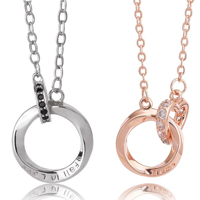 [felicitations] ペアネックレス カップル プレゼント スターリングシルバー ジュエリー ネックレス メンズ レディース 2個セット BR-J066
