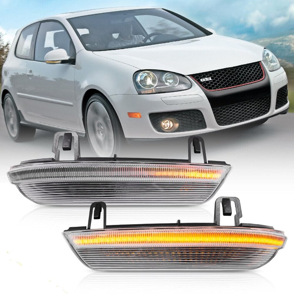hotimp・・ VW 互換品 LED 流れる ドアミラー ウインカー 車検対応 通常点灯との切替SW付き クリアレンズ仕様 シーケンシャル ダイナミック 純正交換タイプ 互換品 ゴルフ 5 / 6 パサート 左右セット