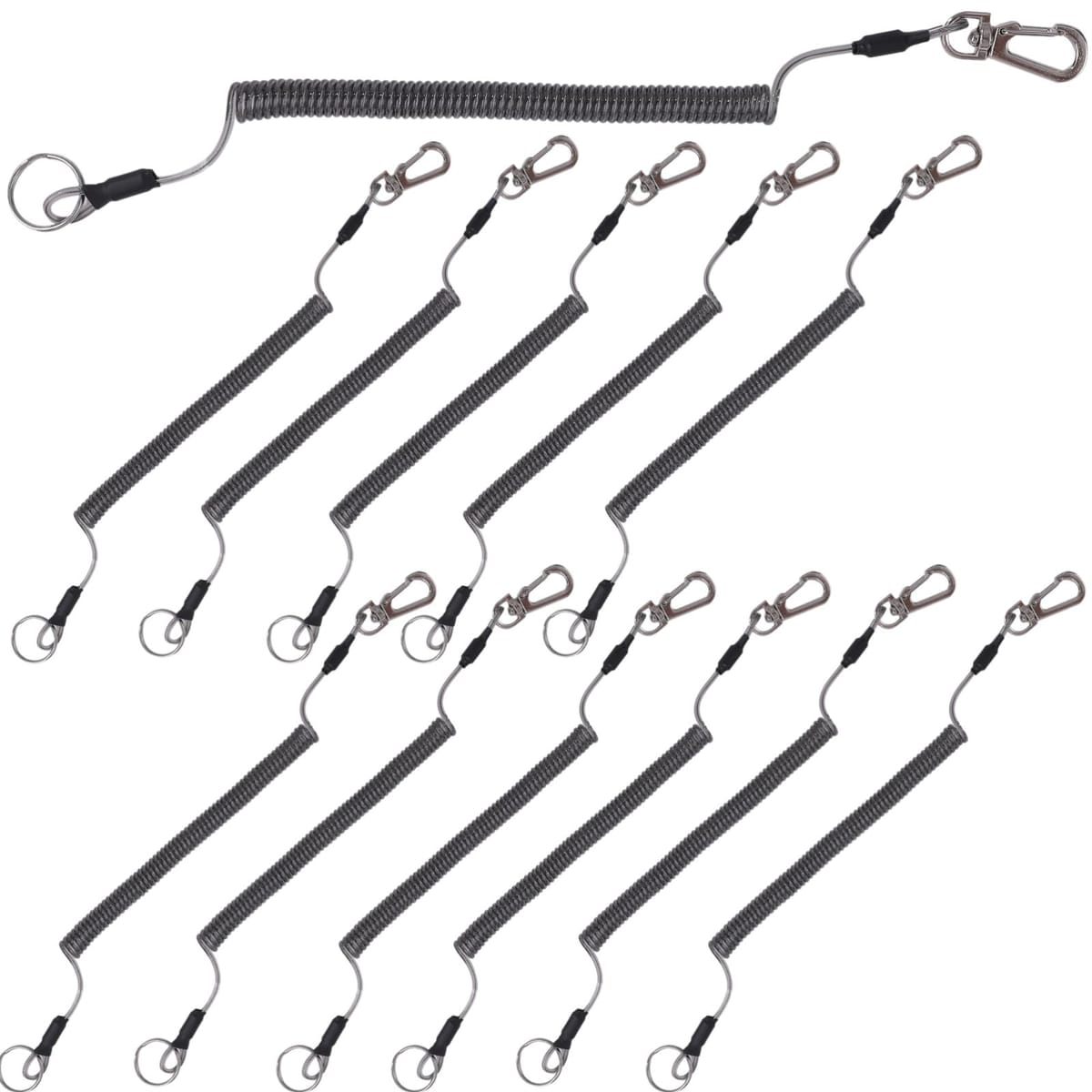 ルボナリエ スパイラルコード ワイヤー入り 尻手ロープ 釣り 1500mm 12個画像