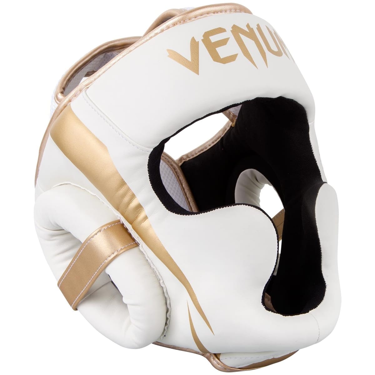 Venum Elite ヘッドギア - ホワイト/ゴールド