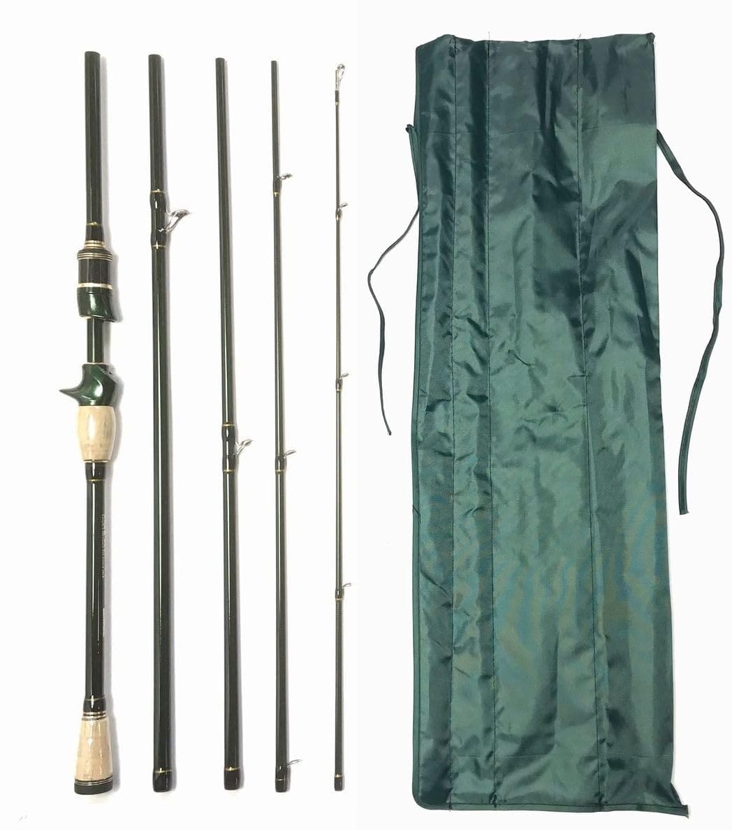 8ft (2.4m) パックロッド 5ピース (M) 8フィート スピニングロッド ミディアム ベイトロッド モバイルロッド シーバス ルアーロッド ロックフィッシュロッド バスロッド トラベルロッド トラウトロッド