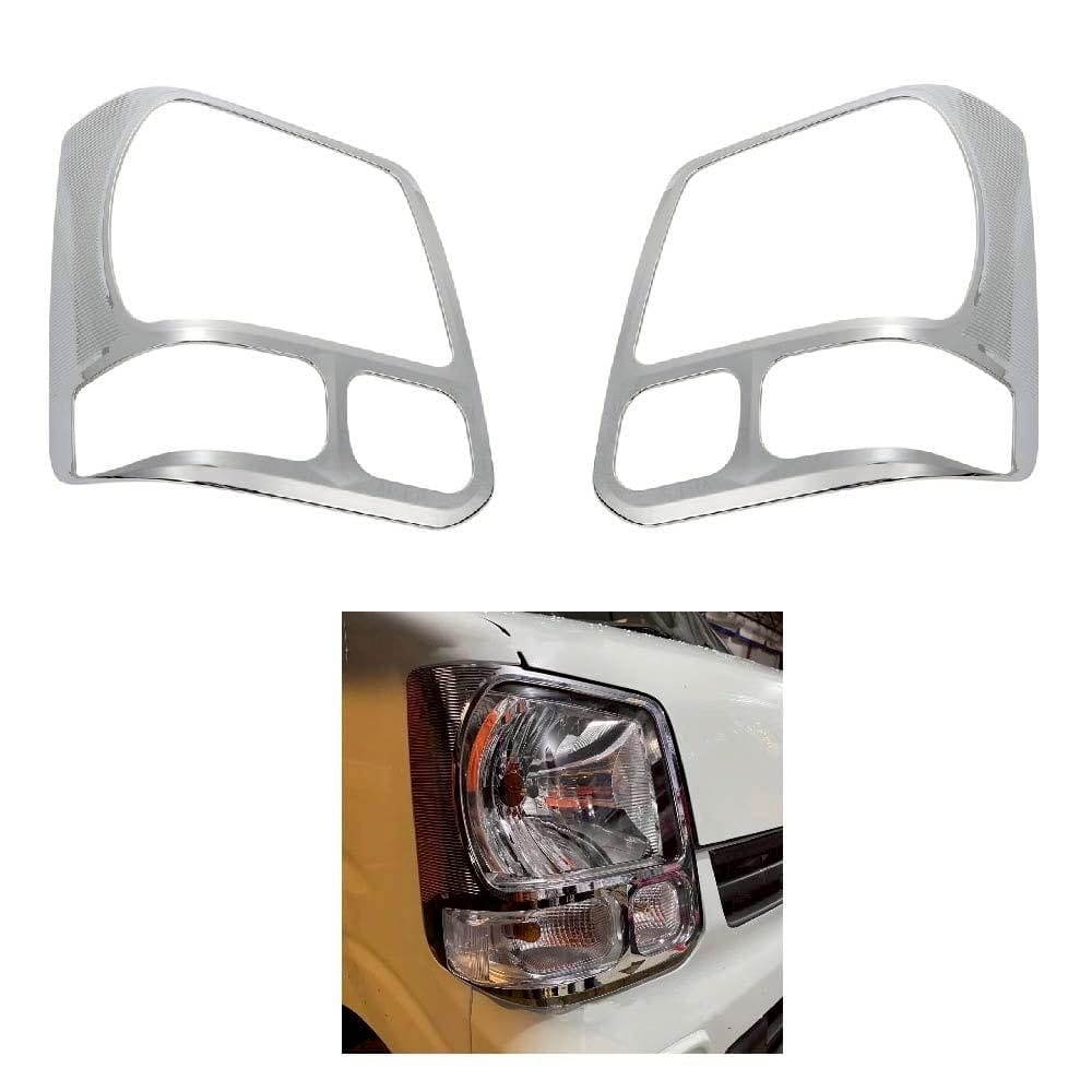 スズキ エブリイ DA17V DA17W ヘッドライトガーニッシュ カバー ハロゲン車用 メッキ 光沢 左右セット 外装 ドレスアップ カスタムパーツ シルバー スズキ エブリィーワゴン 純正ヘッドライト 左右 公式通販