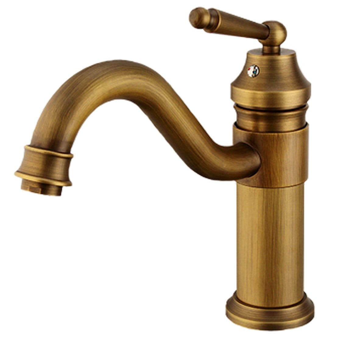 Life System(ライフシステム) 洗面用 アンティーク 混合水栓 蛇口 シングルレバー レトロ 立水栓 手洗いボウル用 洗面台 SK221