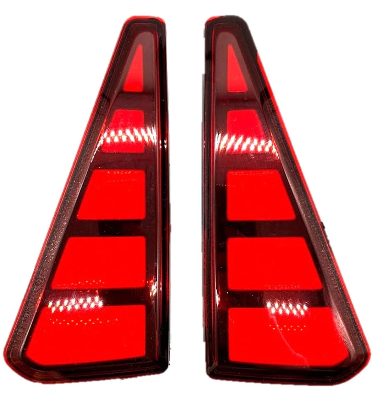 TOYOTA 赤ファイバー 80系 NOAH VOXY LED テール ライト 左右セット ブレーキ連動 リフレクター リア スモール ランプ デイライト 純正交換用 (ファイバーレッド) 6,575円
