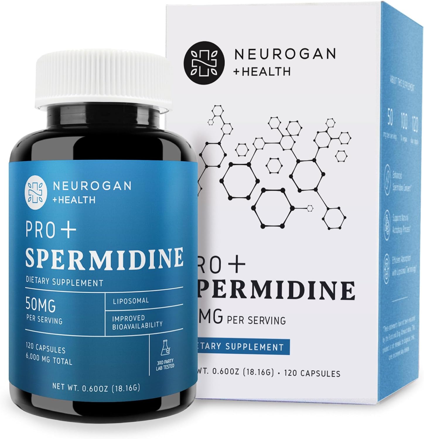 「高配合」Neurogan Health 社 リポソーム スペルミジン サプリ1粒あたり50mg 配合 タブレット120粒入 サプリメント|Hinako