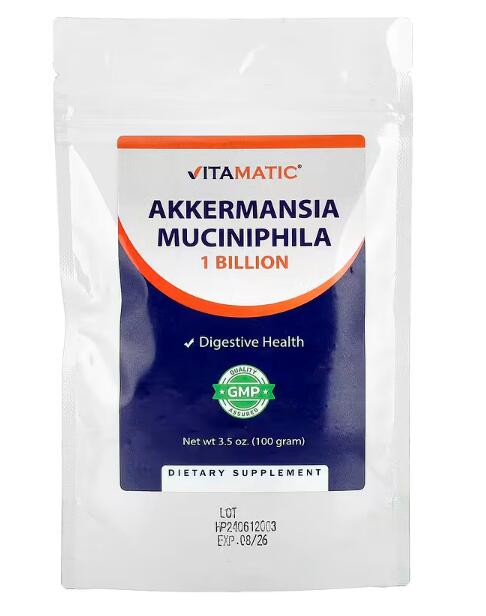 Vitamatic 社アッカーマンシア菌1粒あたり 10億個配合 粉末 サプリメント 100回分 100g入 Akkermansia サプリ