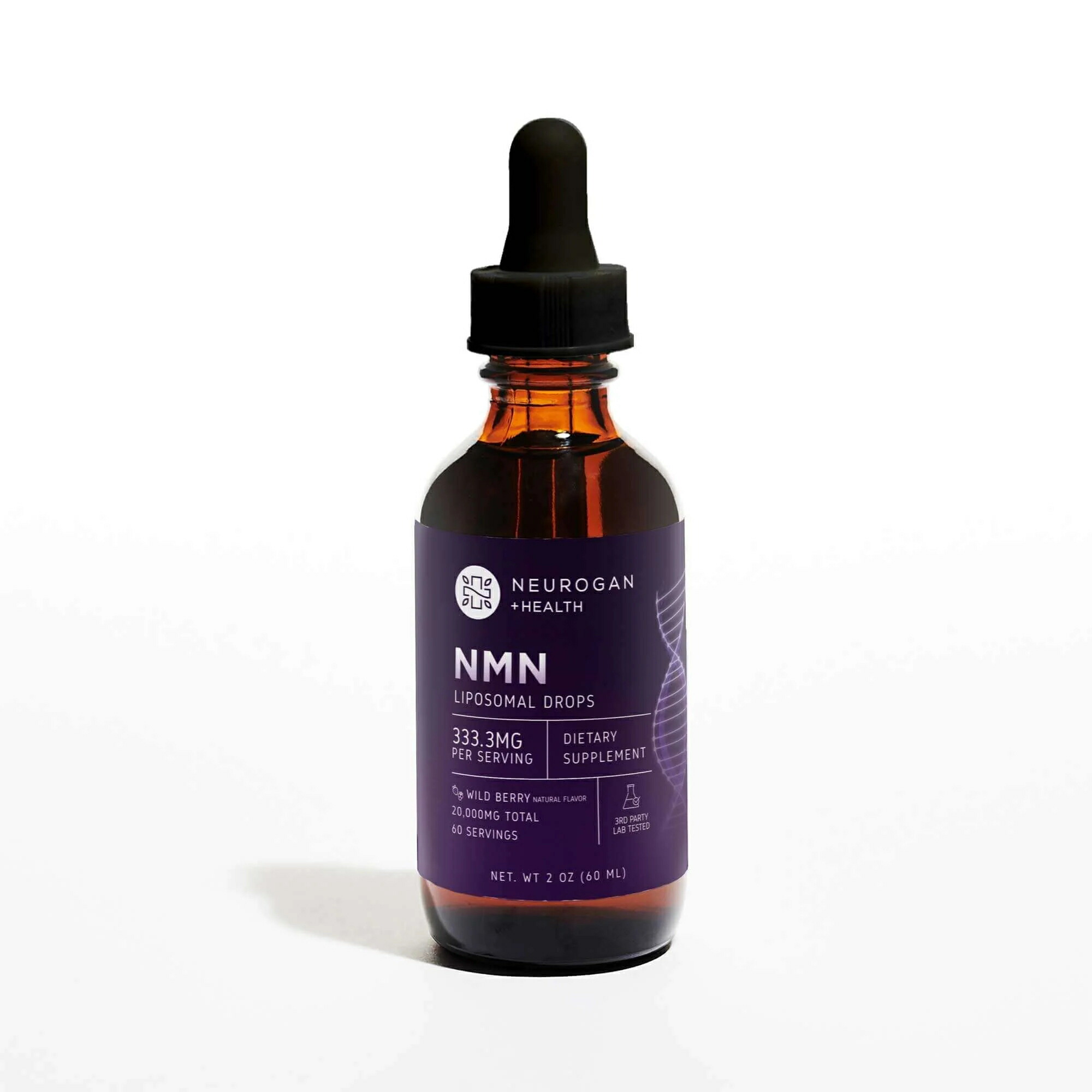 「液体 サプリメント」 Neurogan Health 社 1回分333mg 配合 NMN 液体 サプリ ワイルドベリー味 60ml 60回分