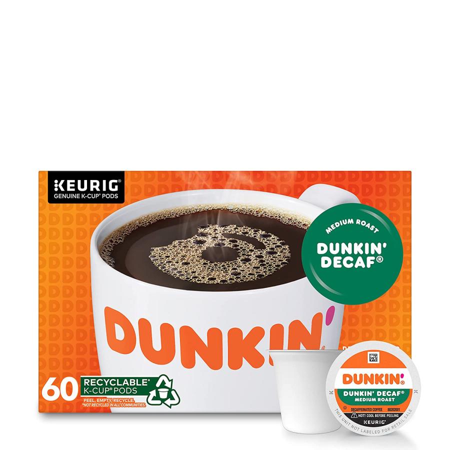 The JM Smucker Co.社　ダンキン デカフェ ミディアム ロースト コーヒー カフェインレス(カフェインを99.9%以上除去) Kカップ　60杯分