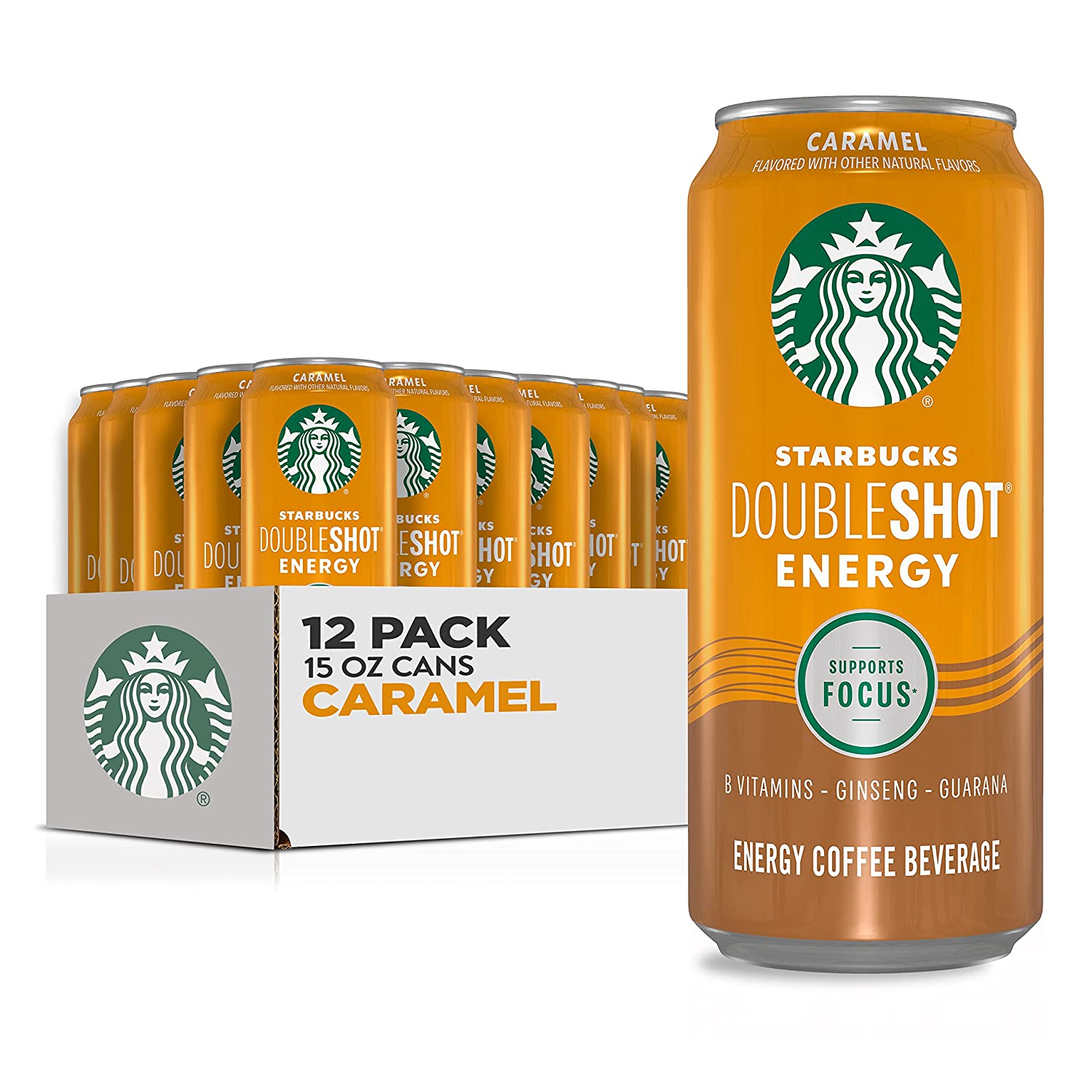 スターバックス ダブルショット エナジー ドリンク コーヒー ビバレッジ キャラメル 425mlが12本Starbucks Doubleshot Energy Espresso Coffee, Vanilla, 15 oz Cans (12 Pack) (Packaging May Vary)