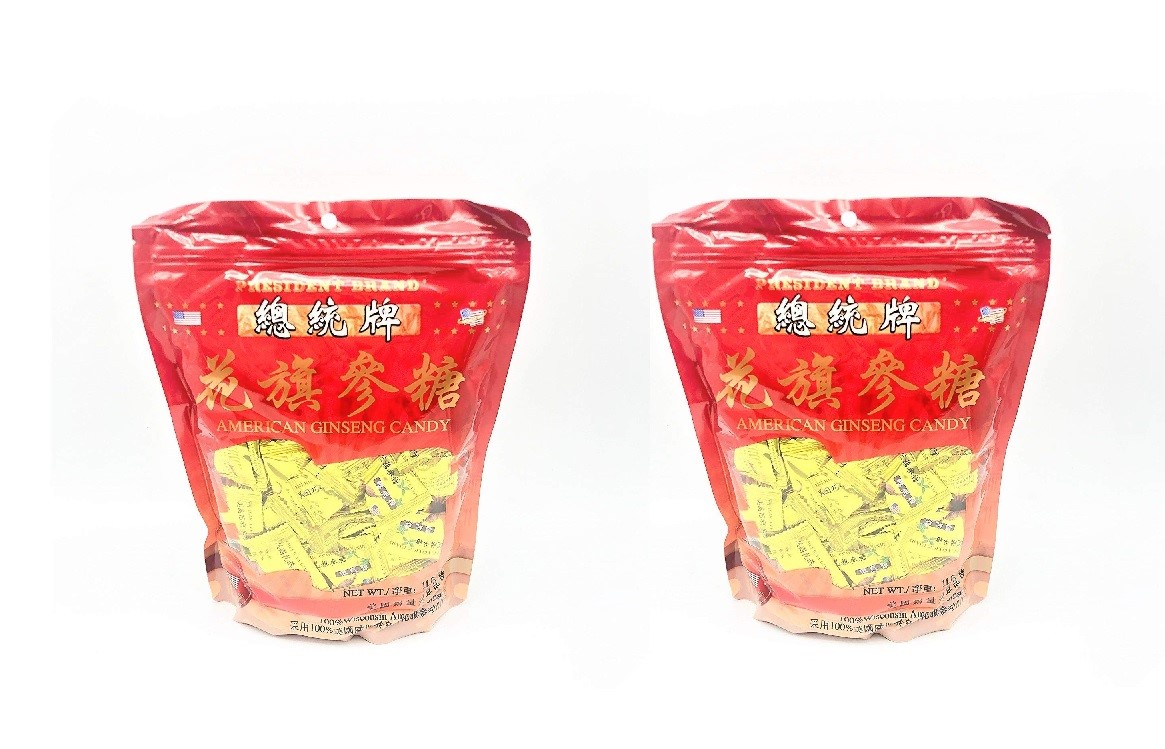 「お得な2袋セット」President Brand 社American Ginseng Candy 1lb/45g 2bag 花旗参糖｜Hinako