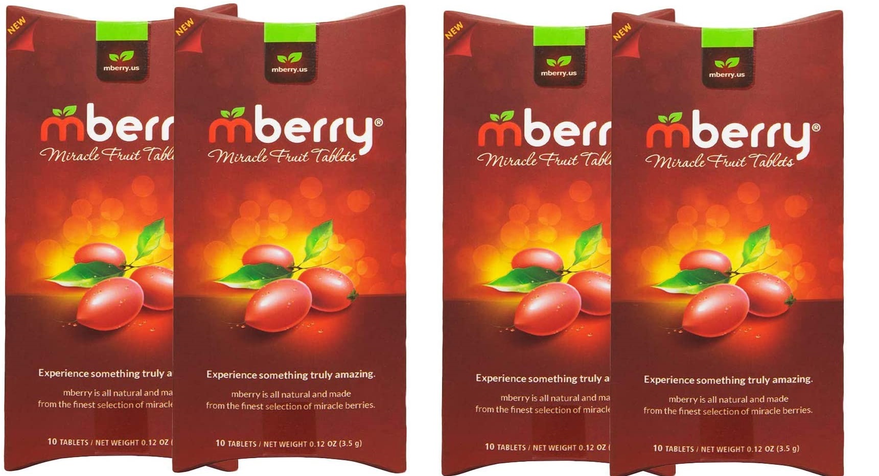 「お得な4個セット」Mberry社ミラクルフルーツタブレット(酸っぱい食べ物を甘くします)10タブレット入り&times;4個mberry Miracle Fruit Tablets, 10-Count (Pack of 4)｜Hinako