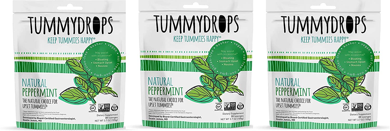 「お得な3袋セット」Tummy drops-Peppermint(タミードロップスープレミアム・ペパーミント・キャンディー)| 30粒入×3袋