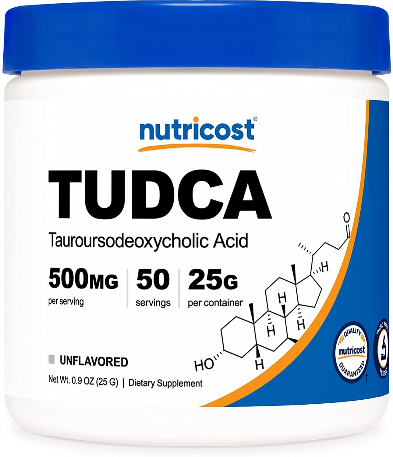 Nutricost社 Tudca Powder 25 Grams (Tauroursodeoxycholic Acid) - TUDCA細末パウダーサプリメント1御匙あたり近所500瓱練りあわせる25g入り口・入口50回分（タウロウルソデオキシコール)