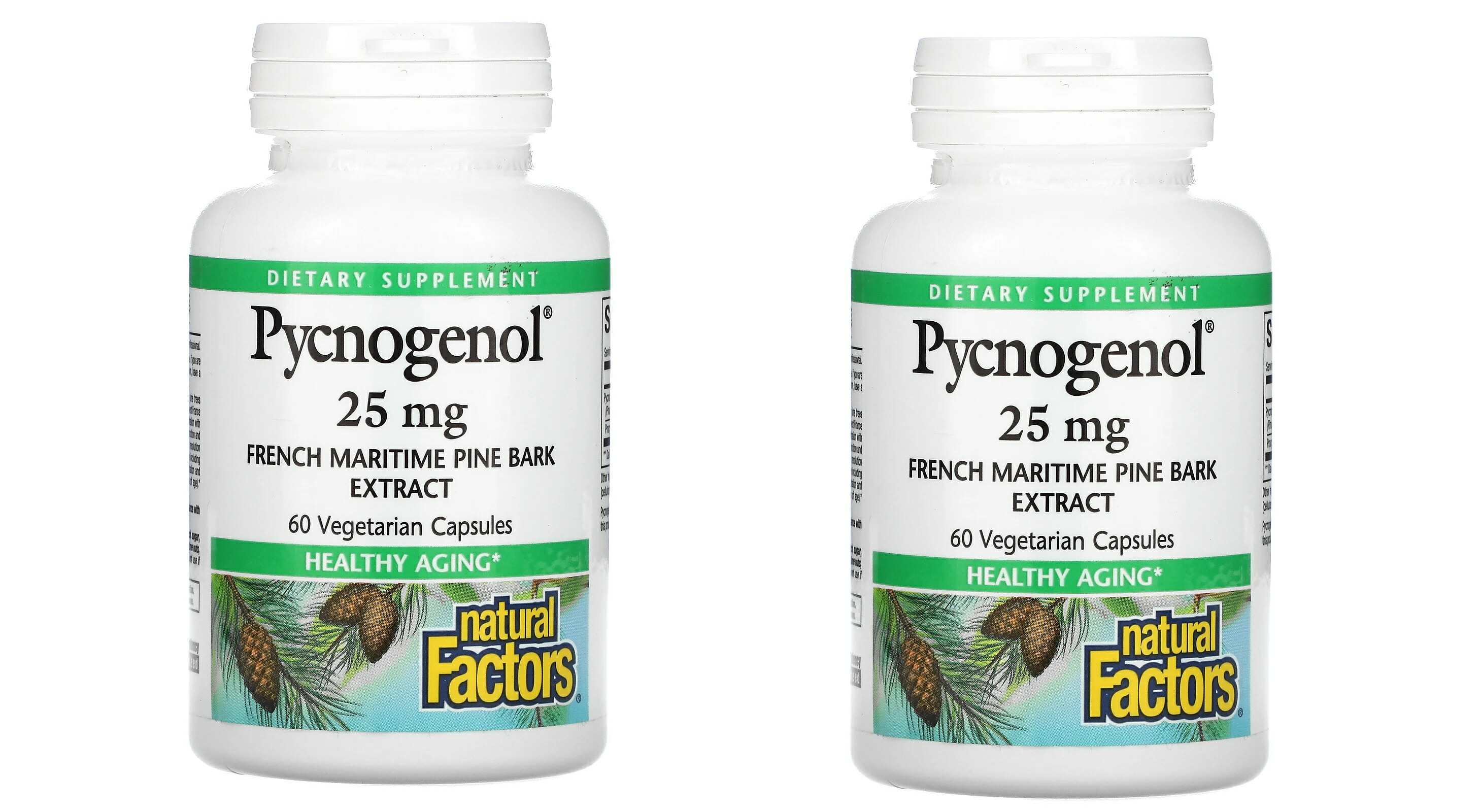 「お得な2本書き割り」  Natural Factors社Pycnogenol（ピクノジェノール）加えること1粒あたり近所25瓱組みあわせる60粒×2本