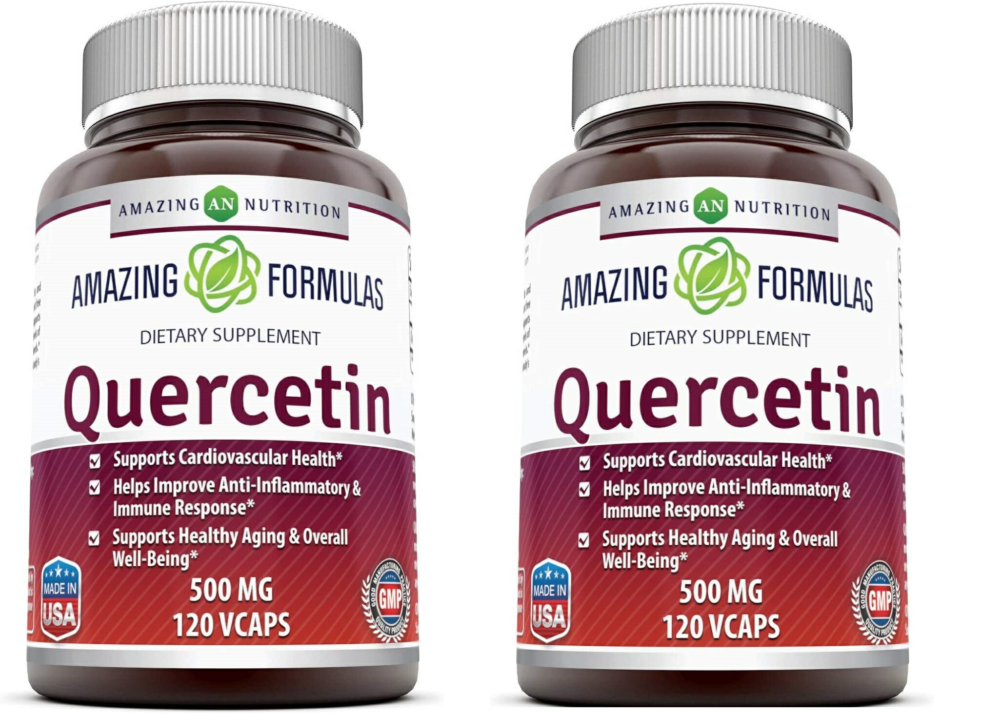 「お得な2本仕掛ける」Amazing Nutrition社ケルセチンサプリメント1粒あたり近所500 瓱練りあわせる120粒×2本