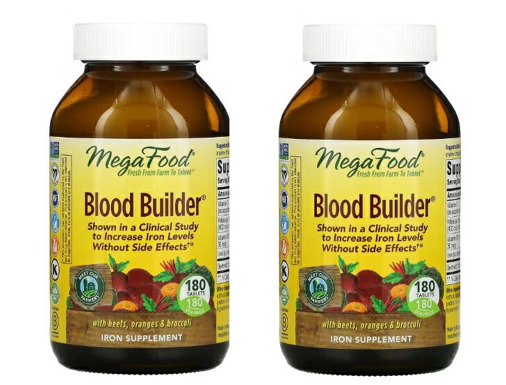 「お得な2本セット」MegaFood社Blood Builder（ブラッドビルダー）サプリメント180粒×2本 18,706円