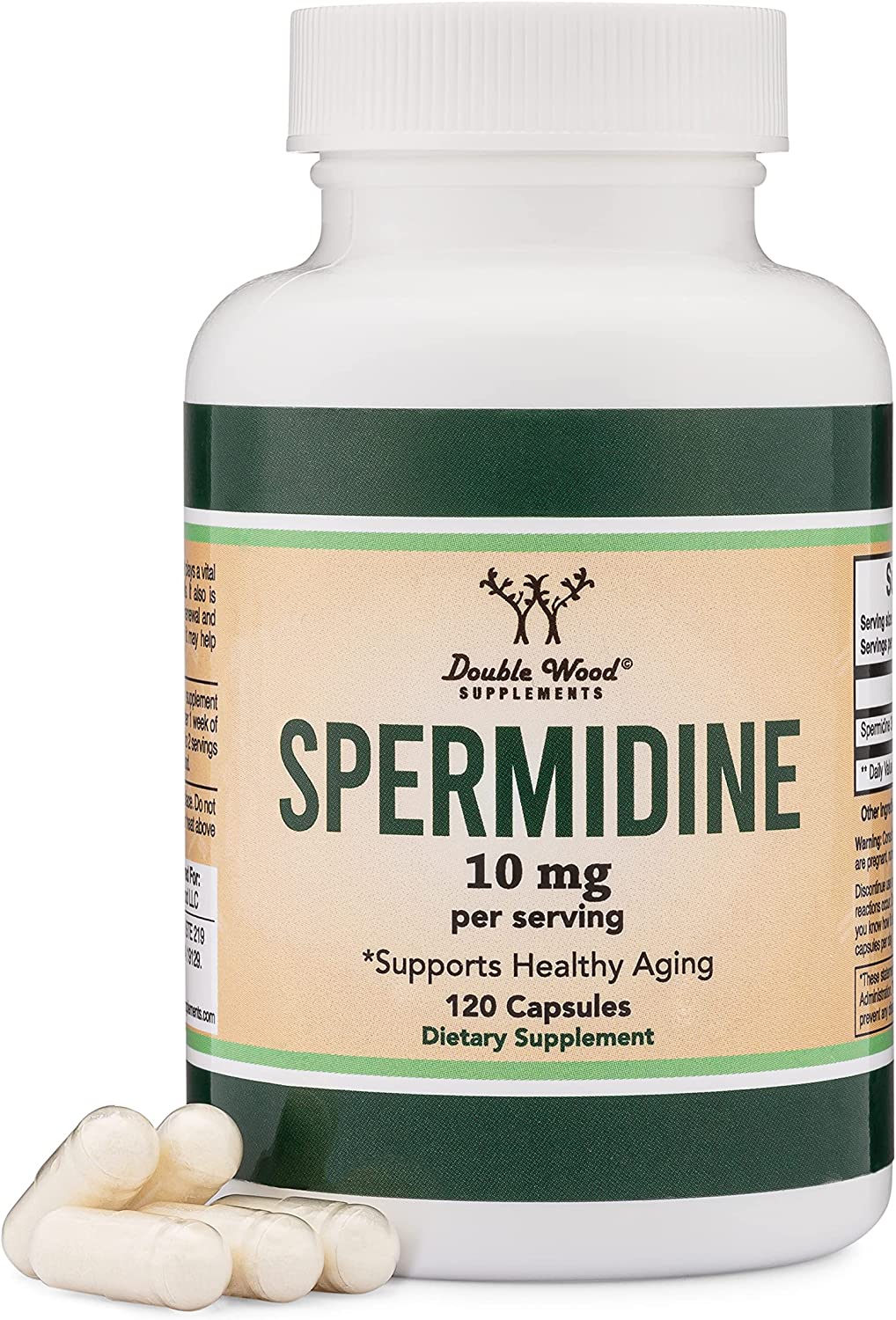 Double Wood Supplements社 つづり方ミジン ポリアミン spermidine 1粒あたり近所5瓱組みあわせる 加えること 120粒入り口・入口
