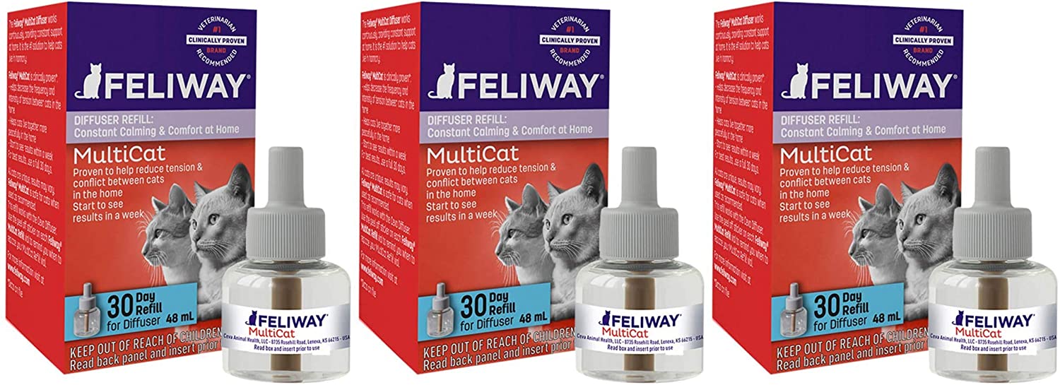 「お得な3本書き割り(詰め替え用)」FELIWAY社FELIWAYマルチキャットカーミングディフューザーリフィル48ml×3本FELIWAY MultiCat Calming Diffuser Refill48ml×3bottle