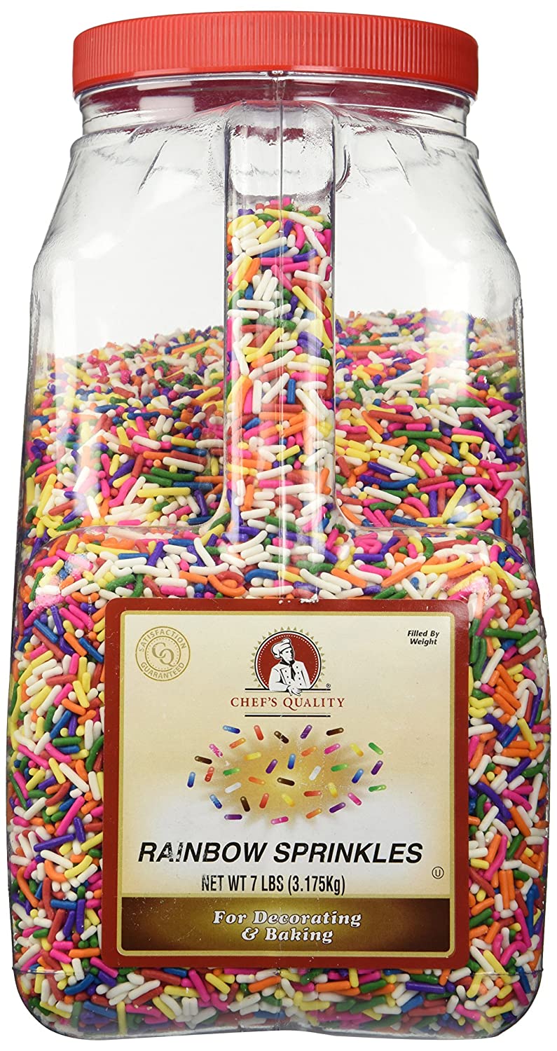 Chef's Quality Rainbow Sprinkles, 7 lb 3.175kg|Hinako