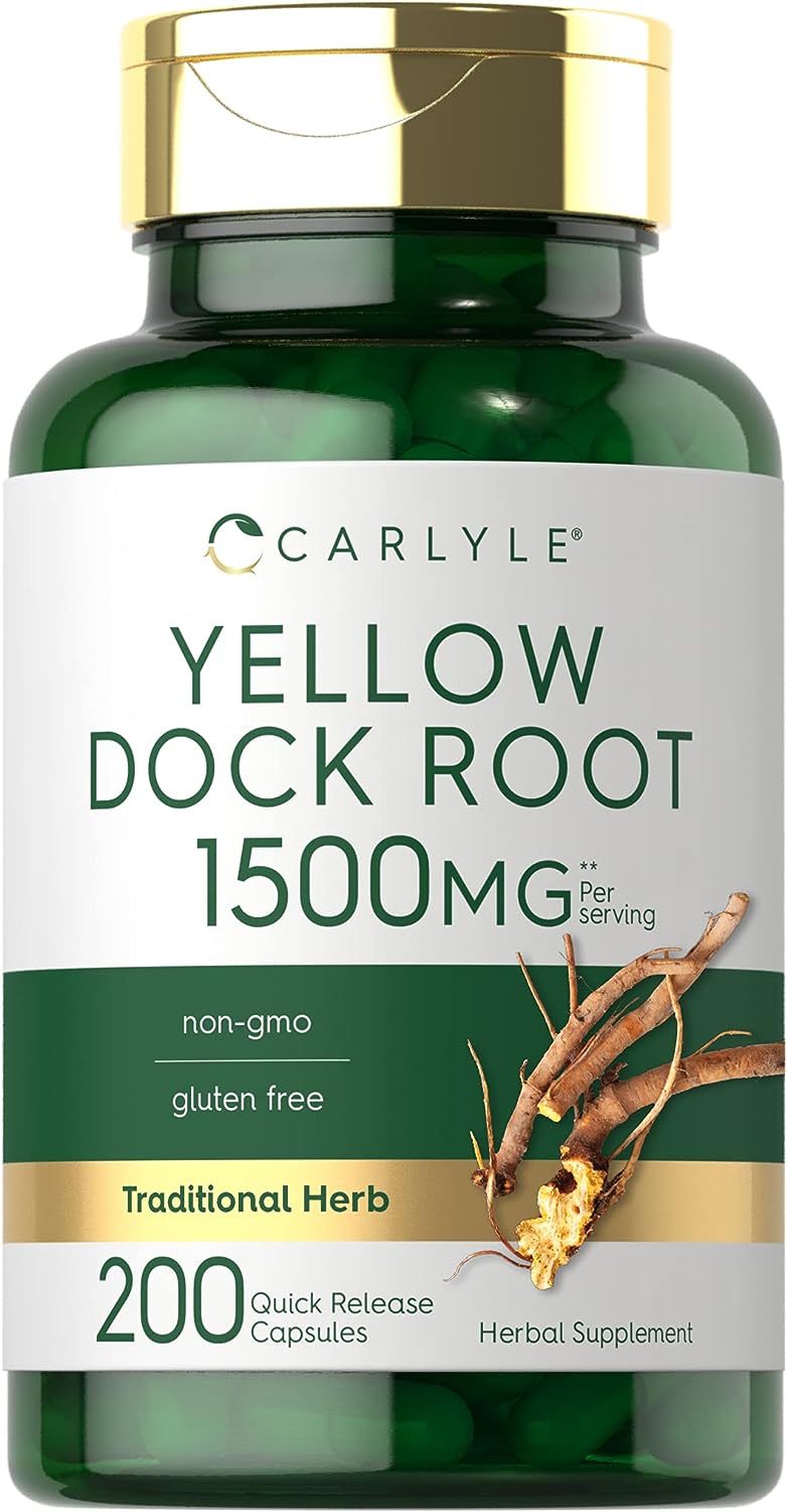 Carlyle社 イエロードック根のエキスサプリメント1粒あたり500mg配合200粒入 サプリメント Yellow Dock Root Capsules 1500mg | 200 Count | Non-GMO, Gluten Free | High Potency Formula Traditional Herb